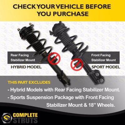 Front Pair Quick Complete Strut and Coil Spring Assembly | Hyundai