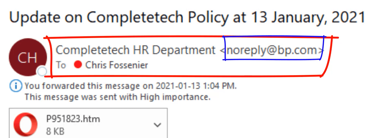 Phishing Email Coming From Your HR Department and Managed