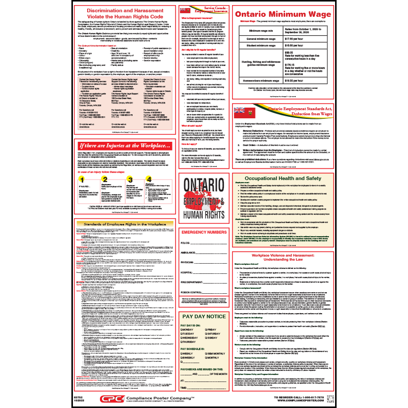 Ontario Labour Law Poster