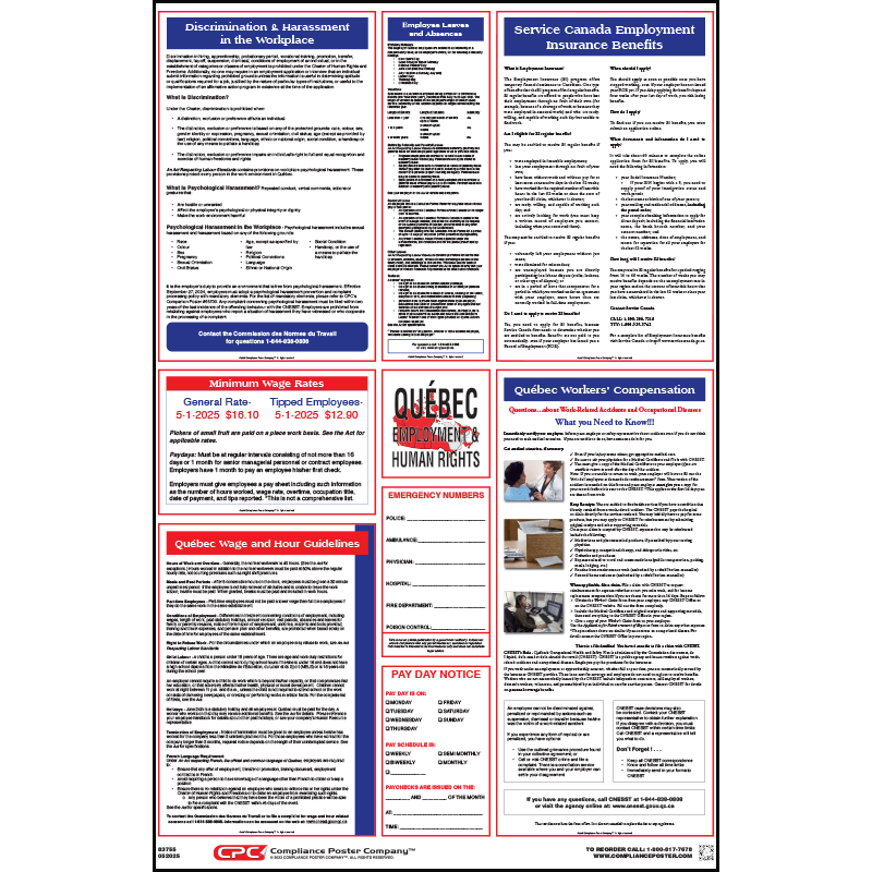 Quebec Labour Law Poster