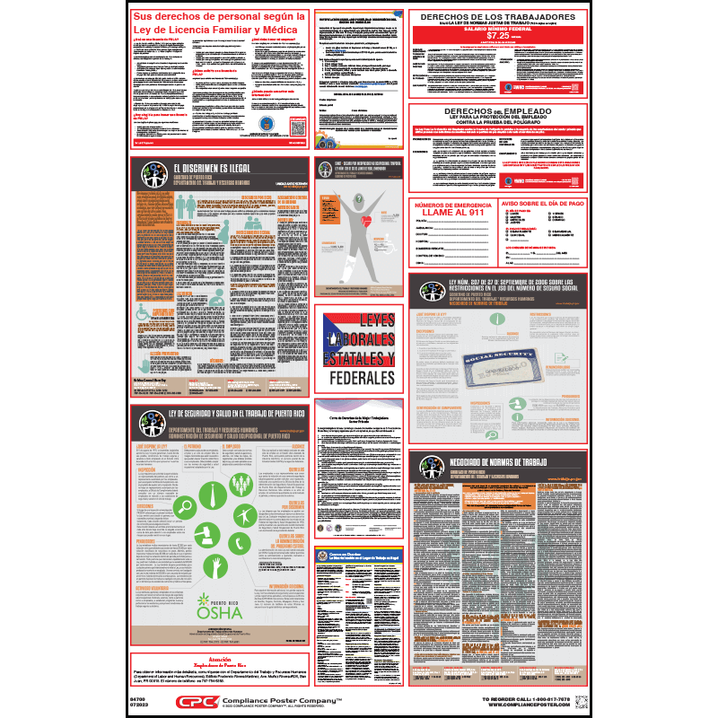 Puerto Rico Labor Law Poster 2022