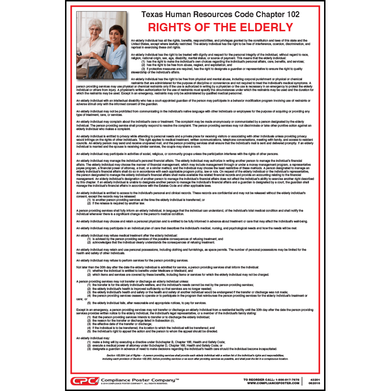 Texas Rights of the Elderly Poster