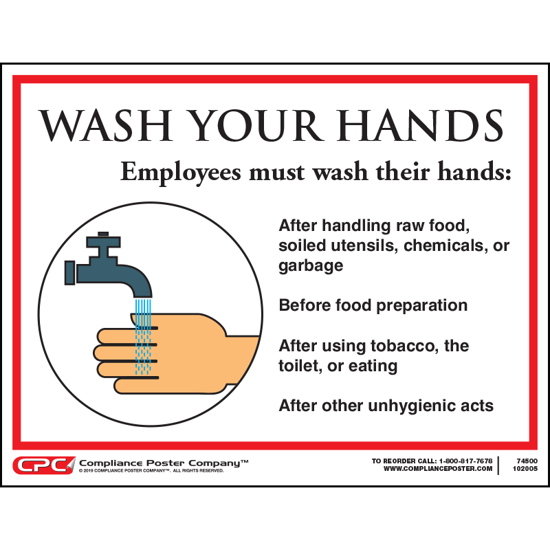 Restaurant Hand Washing Poster