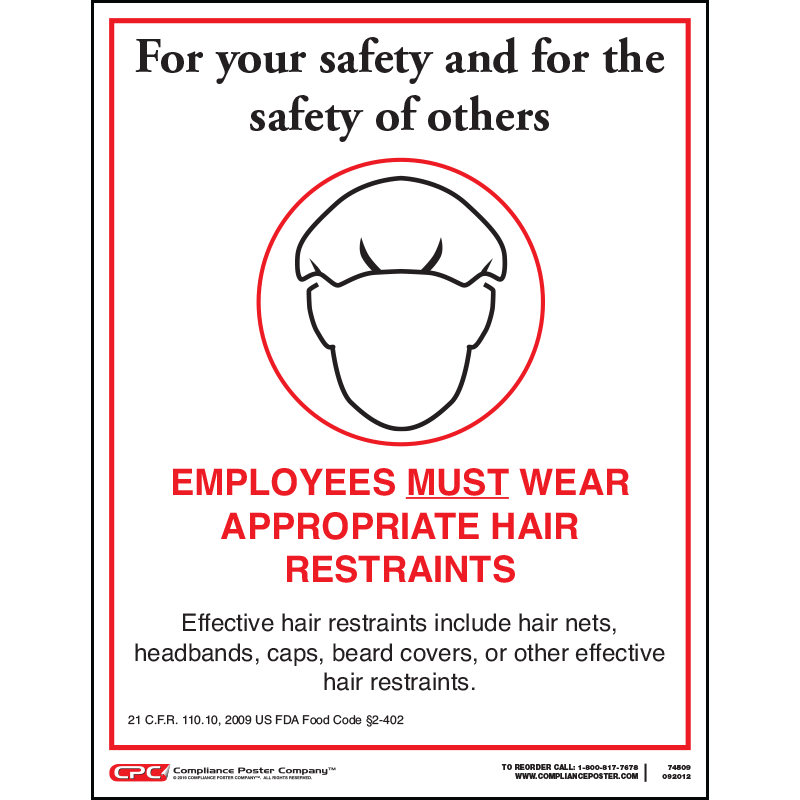 Hair Restraint Poster Compliance Poster Company