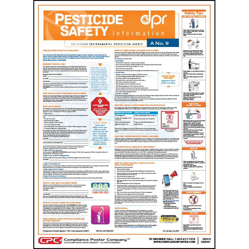 California Pesticide Safety Posters Available in English and Spanish