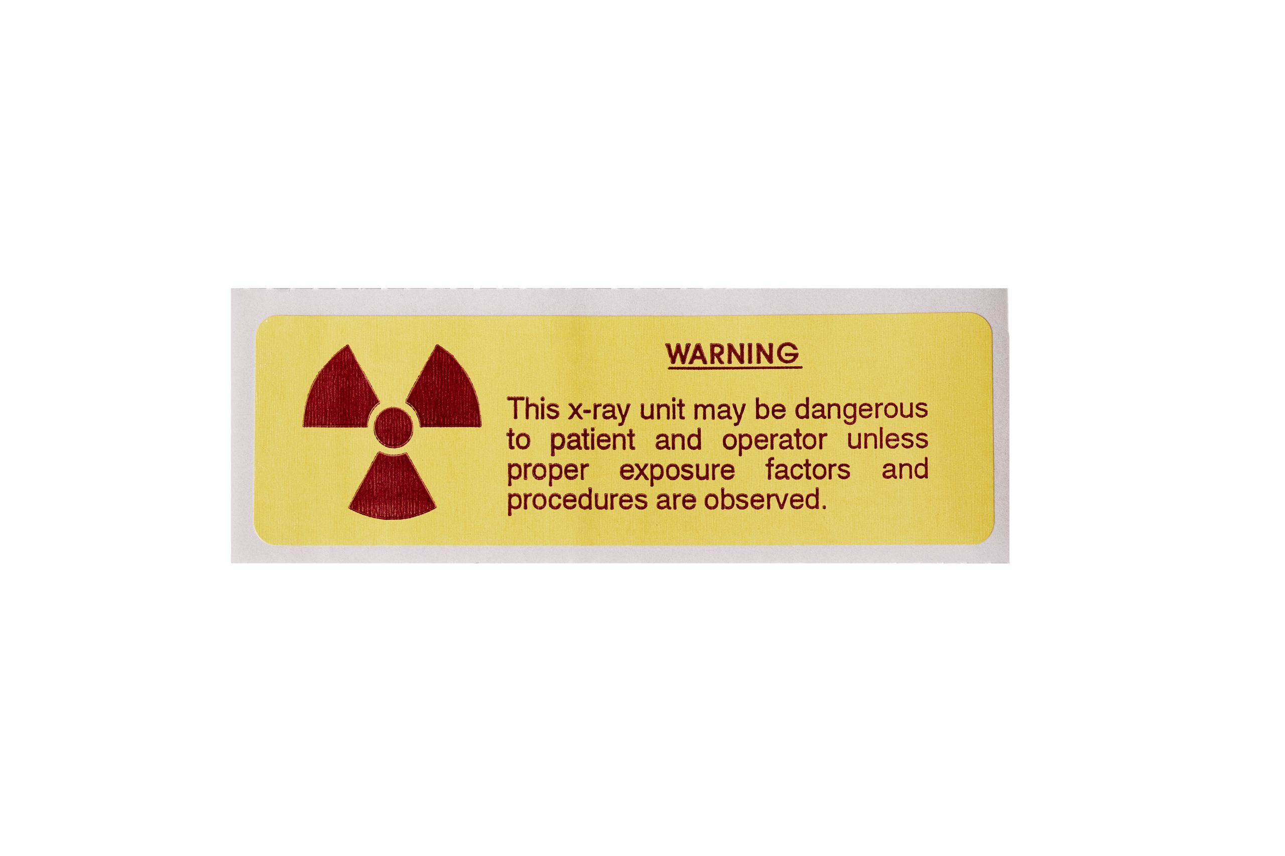 Radiation Caution Labels (5 per pack 1.5x4) Compliance Training