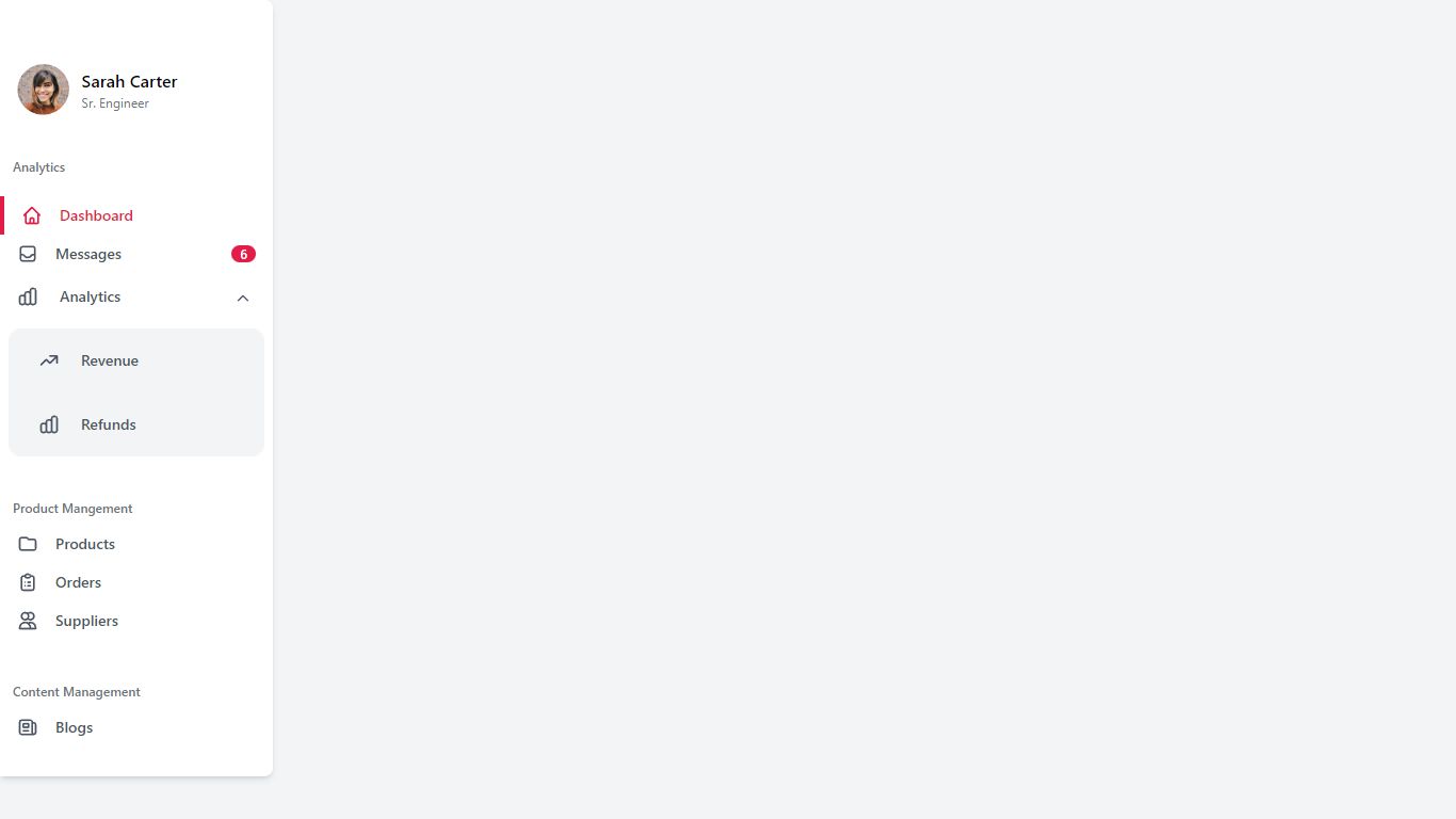 Sidebar Tailwindcss component ComponentLand