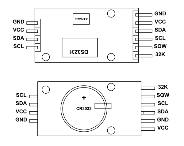 DS3231 RTC Module Pinout, Configuration, Example Circuit & Datasheet