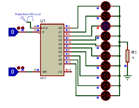 Cd4017 Schematic Diagram - Circuit Diagram