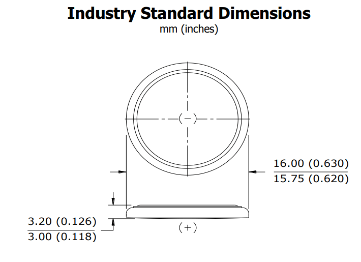 CR1632 Lithium Coin Cell Pinout, Datasheet, Features & Specs