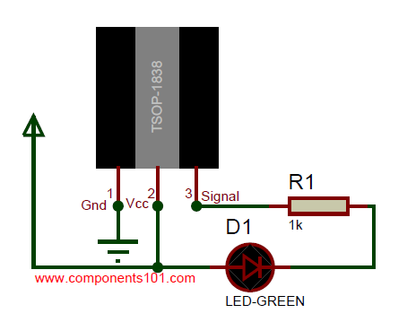 TSOP1838 IR Receiver Pinout, Datasheet, Features & Equivalents