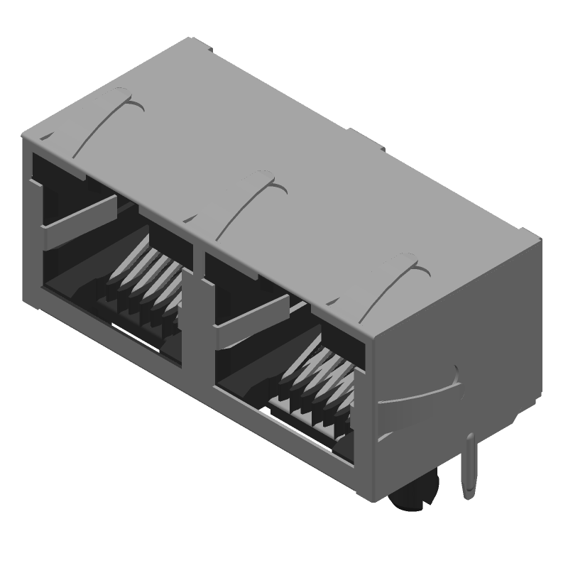 RJHSE538002 footprint, schematic symbol and 3D model by Amphenol