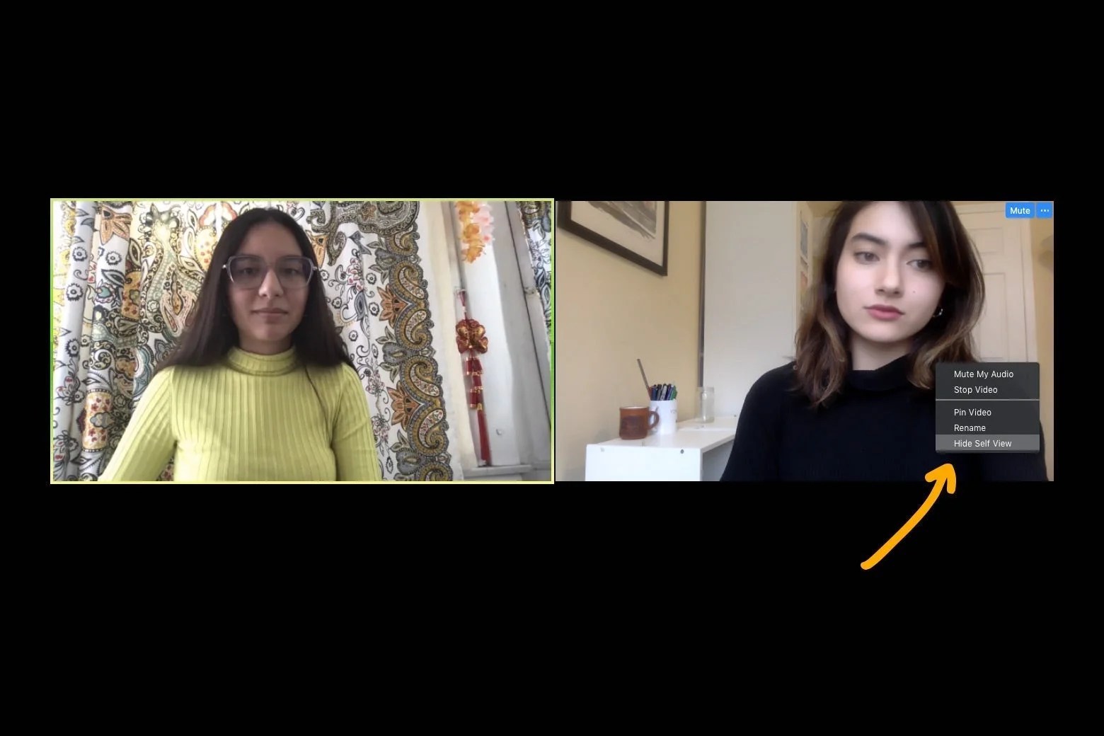 Tired of seeing your own face on Zoom? Hide it.