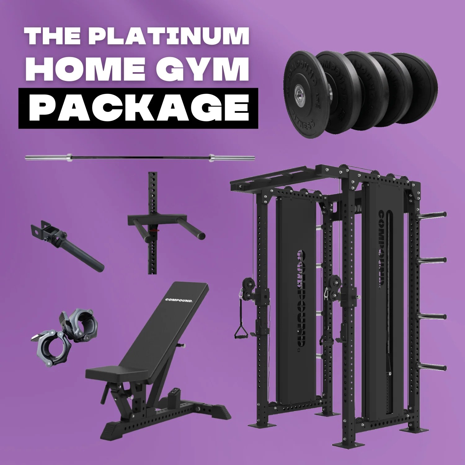 Platinum Home Gym Bundle Compound Fitness Equipment