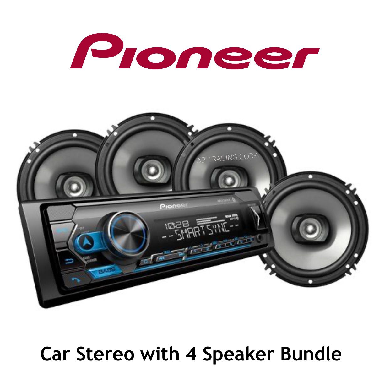 Pioneer Car Audio Bundle InDash Single Din Touchscreen Digital Media