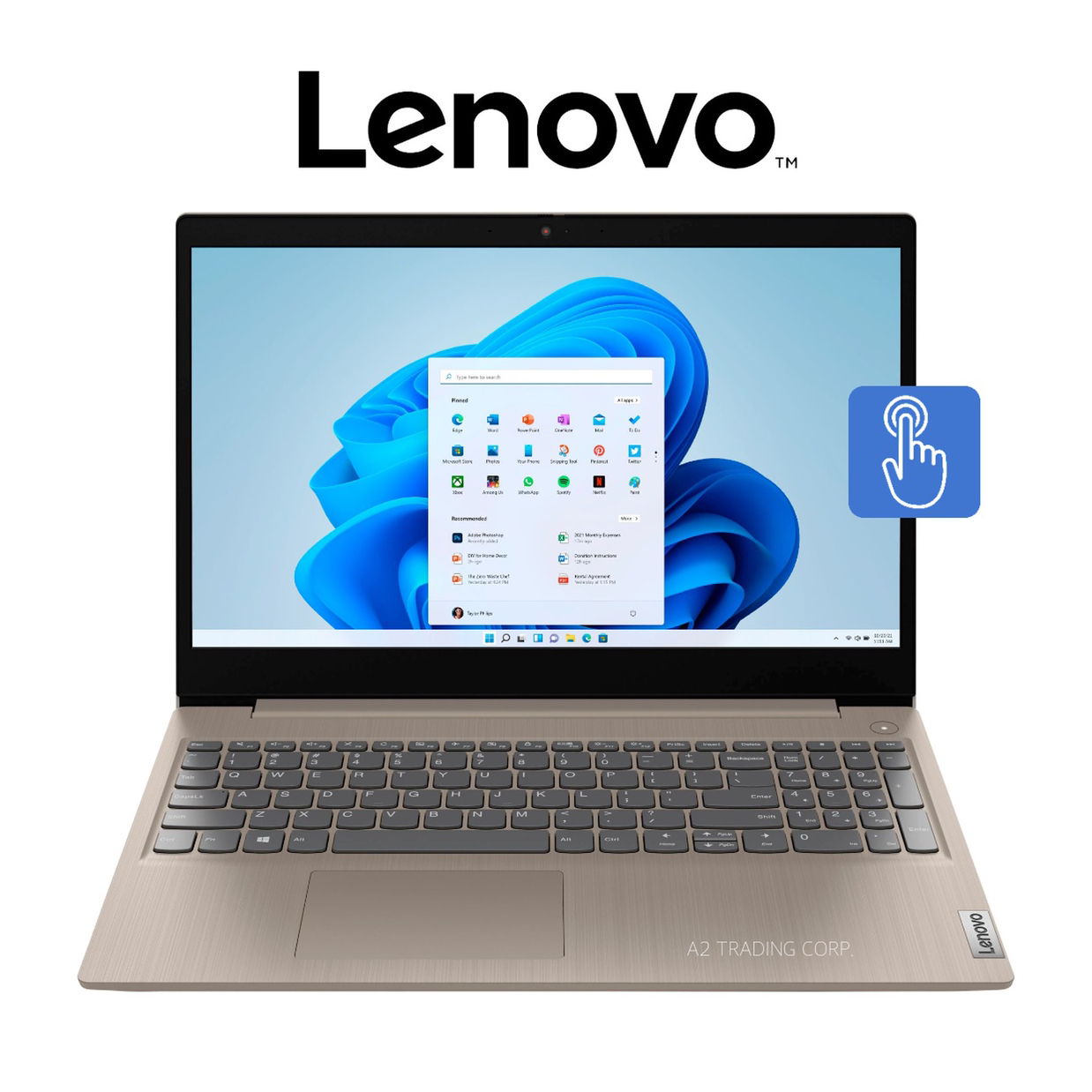Lenovo IdeaPad 3 15" HD Touchscreen Laptop, Intel Core i31115G4, 8GB