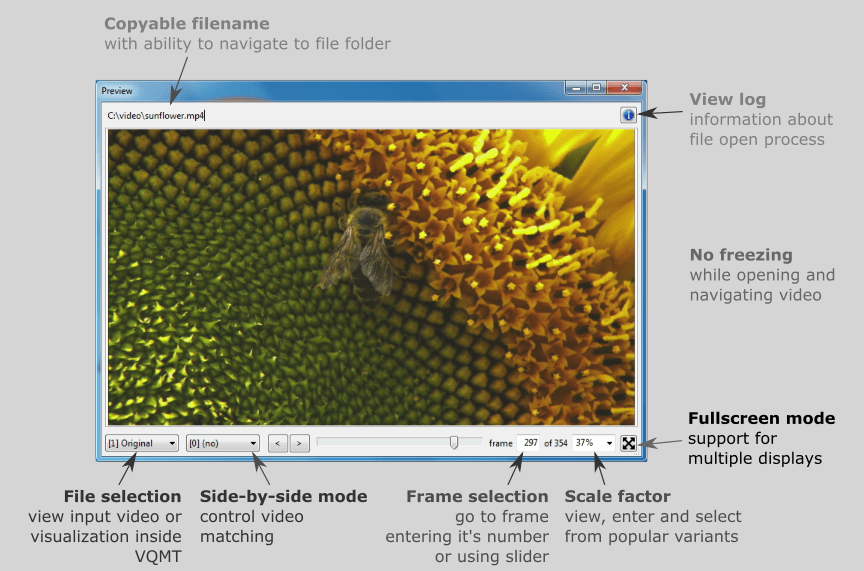 MSU Video Quality Measurement Tool (PSNR, MSE, VQM, SSIM)