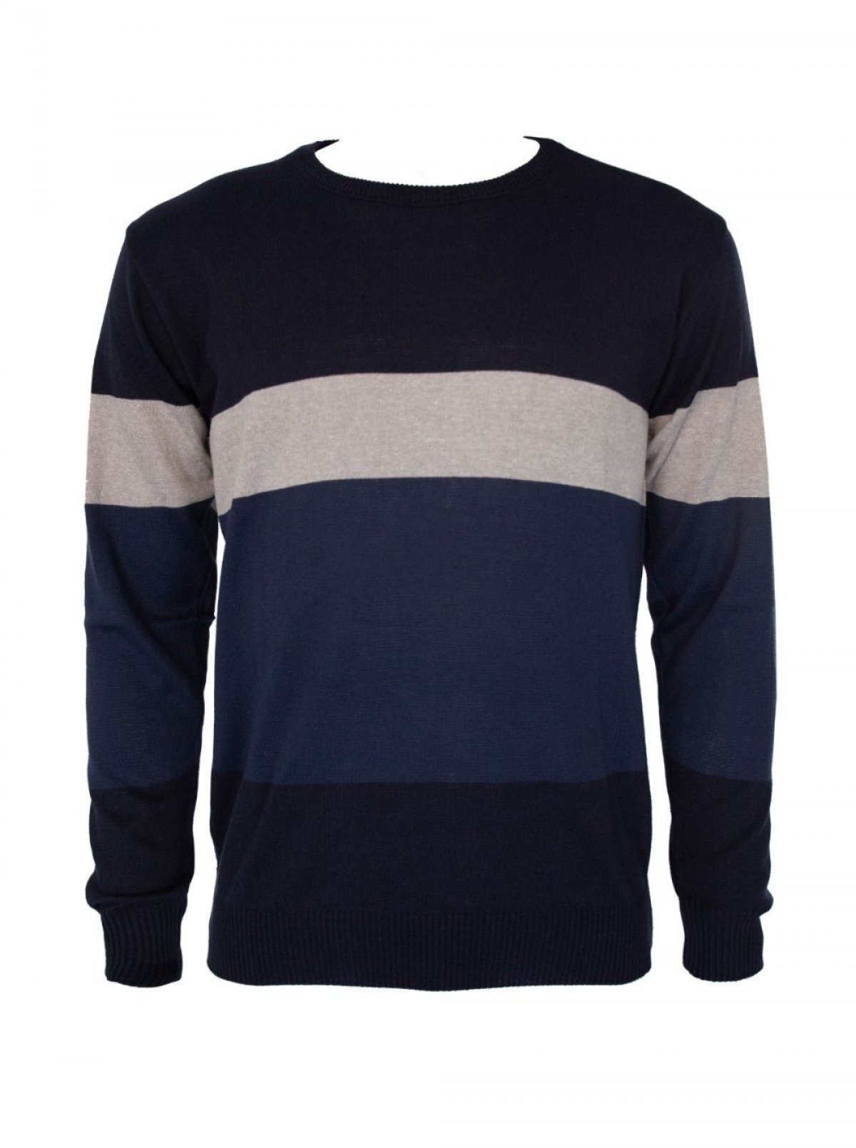 Suéter Azul Marinho com Listra Mescla