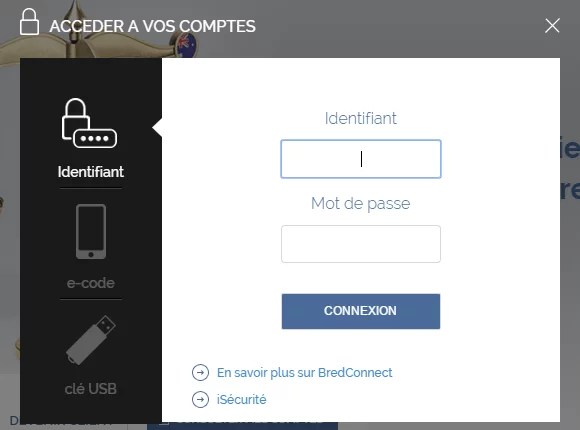 WWW.BRED.FR Consultation de Compte en Ligne, carte Secur