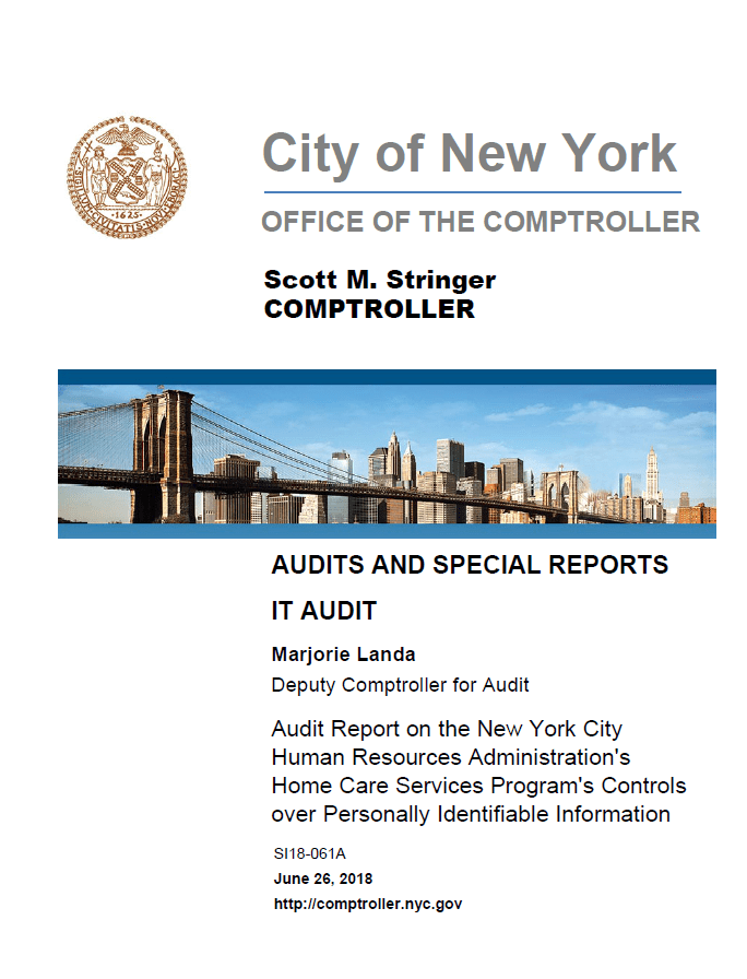 Audit Report on the New York City Human Resources Administration’s Home