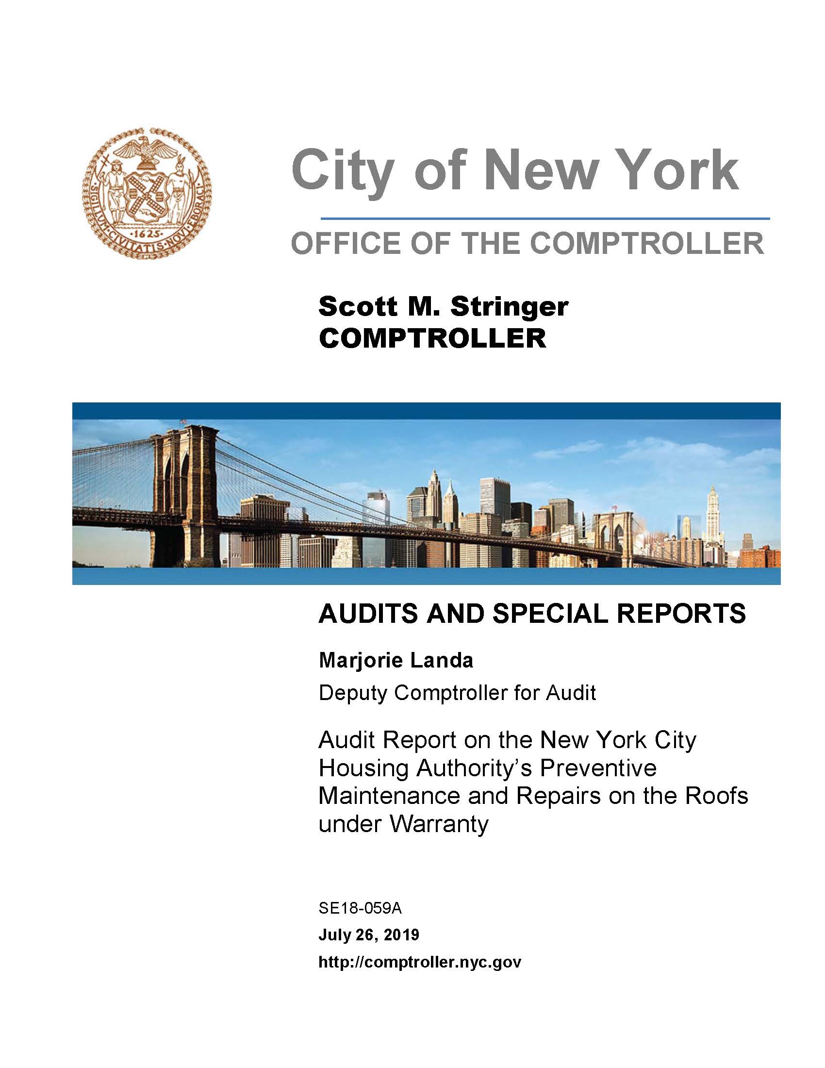 Audit Report On The New York City Housing Authority’s Preventive