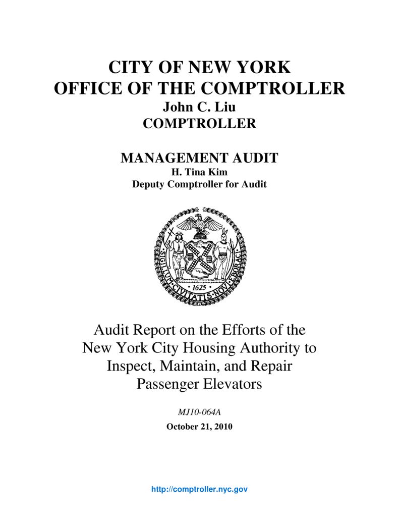 Audit Report On The Efforts Of The New York City Housing Authority To