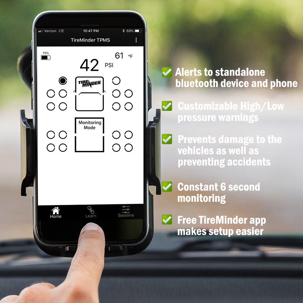 18 Sensor Eighteen Wheeler Tire Pressure TPMS kit w/ app