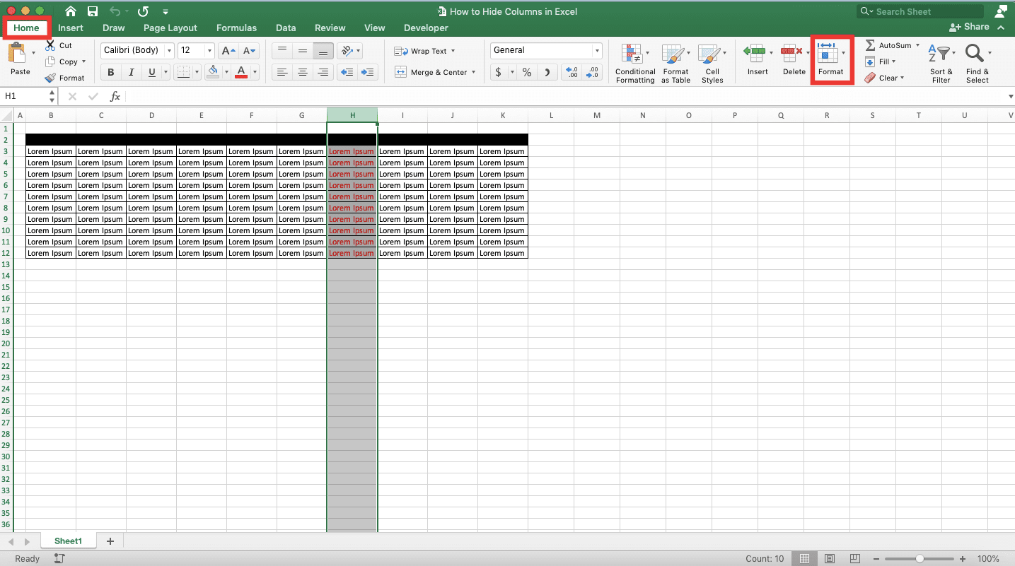How to Hide Columns in Excel Compute Expert