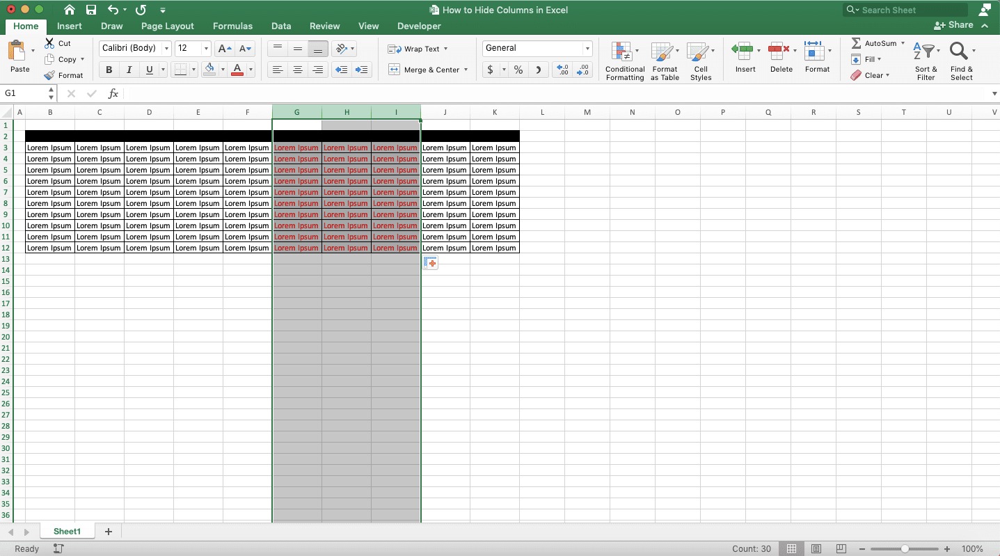 How to Hide Columns in Excel Compute Expert