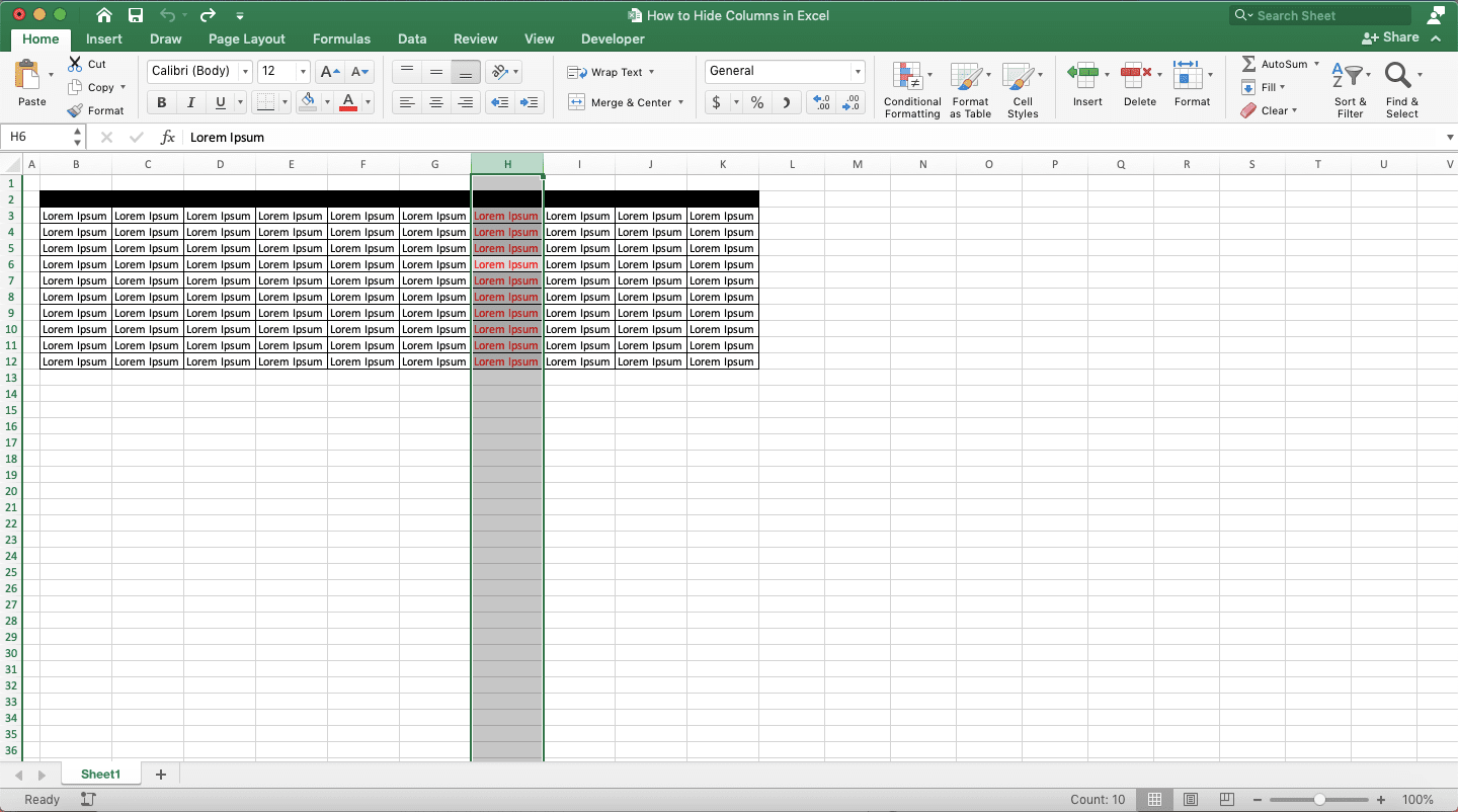 How to Hide Columns in Excel Compute Expert