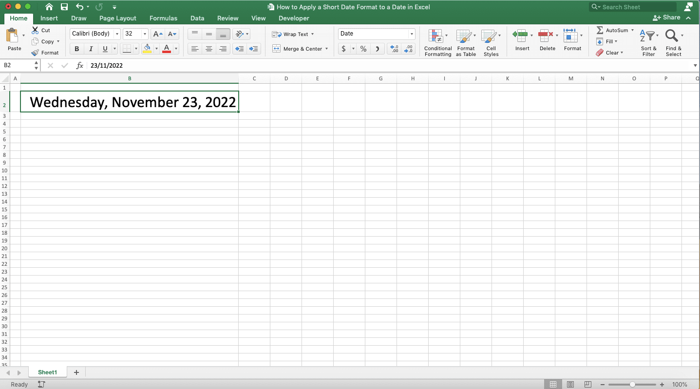 How to Apply a Short Date Format to a Date in Excel Compute Expert