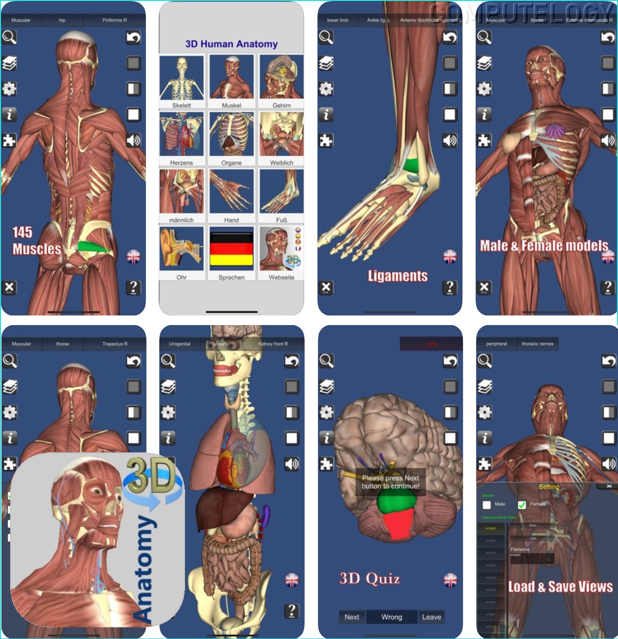 Download 3D Anatomy Free for iPhone, iPad AppStore » ComputeLogy