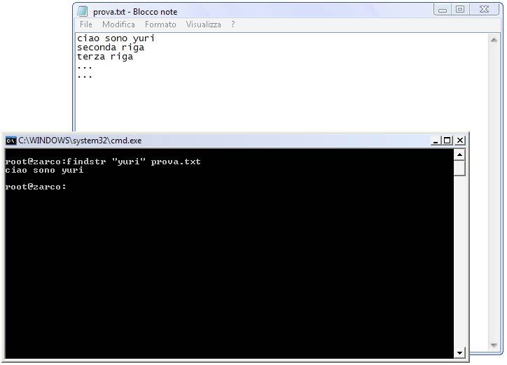 Findstr un Comando per Windows come Grep