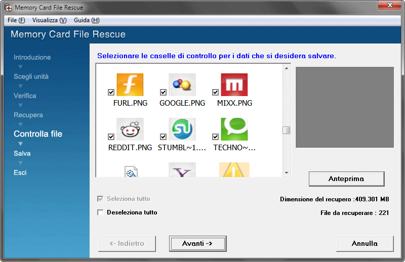 Memory Card File Rescue per Recuperare Dati