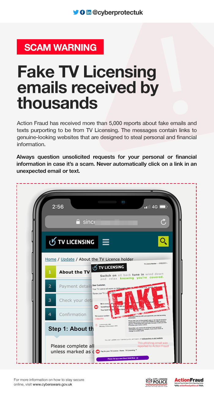 Fake TV Licensing emails received by thousands ComputerPro