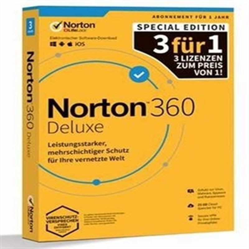Norton Symantec 360 Deluxe (3 Device) 12 MONTHS Computer Bargains Malta