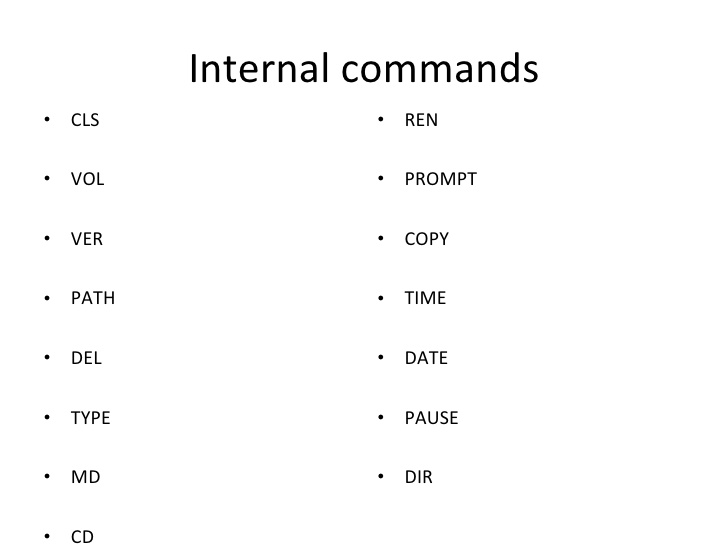 Command list c. Commands. types of pauses.