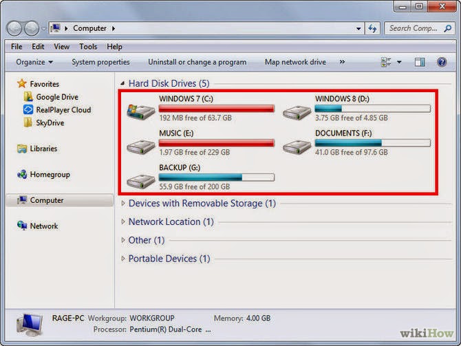 computer drive name Computer Hindi Notes