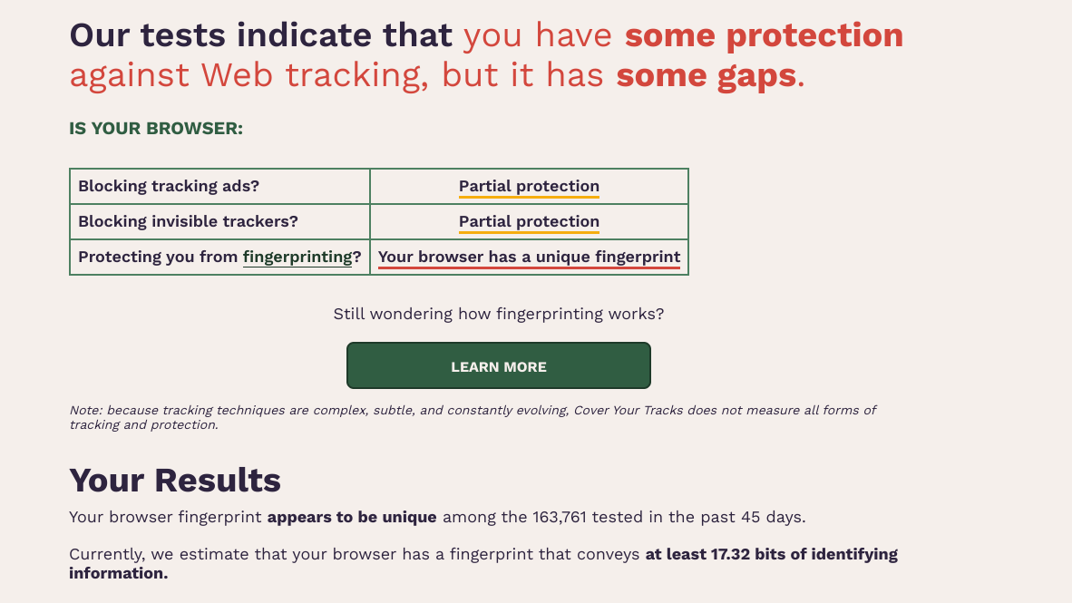 Cover Your Tracks. Descubre la Huella Digital de tu Navegador 