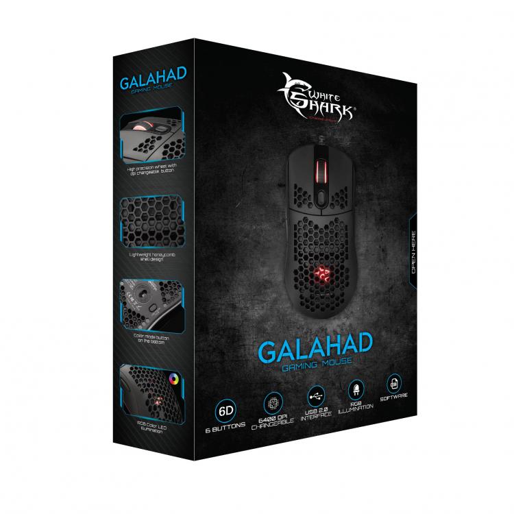 MOUSE GAMING WHITE SHARK GALAHAD Computer PRO