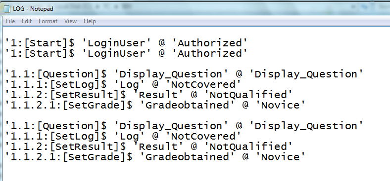 A c++ program for generate log file to track the execution log for