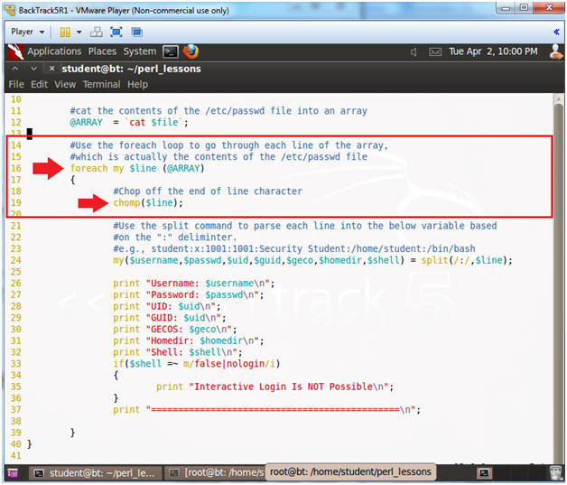 Perl Lesson 6 Parsing /etc/passwd with split