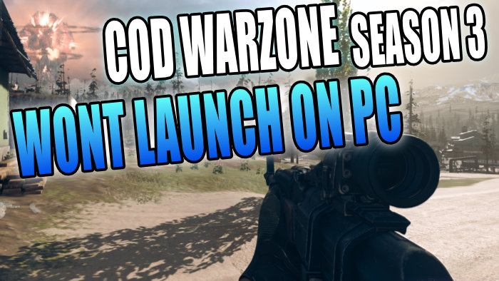 COD Warzone Season 3 Won't Launch In Windows 10 PC Or Laptop ComputerSluggish