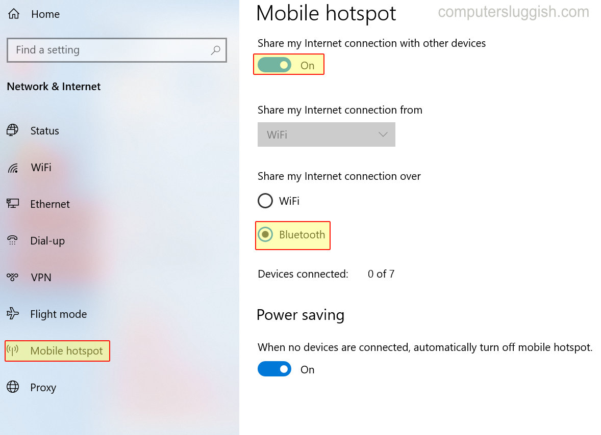 How To Share Your Over Bluetooth In Windows 10 ComputerSluggish