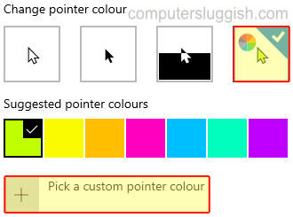 Change Colour Of The Mouse Pointer In Windows 10 - ComputerSluggish