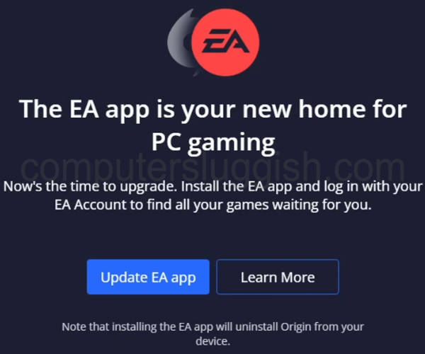 How To Remove EA App Migration Message In Origin ComputerSluggish