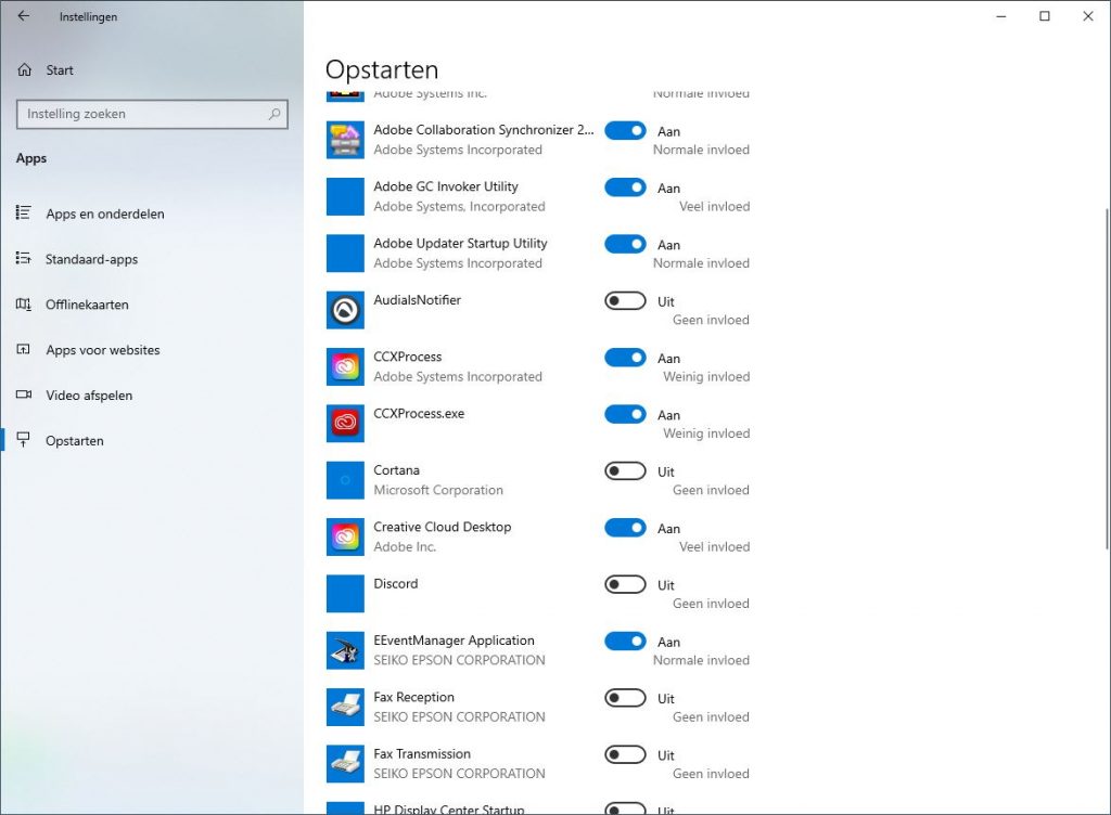 Tutorial Windows Instellingen 43. Apps e. Opstarten Computertaal