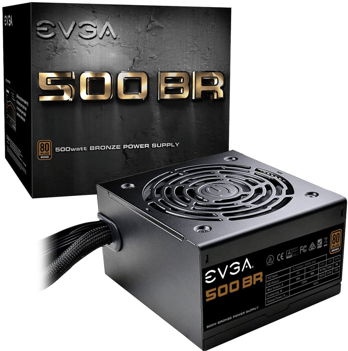 EVGA Power Supply 500w 80 Plus Bronze Certified Computer World St