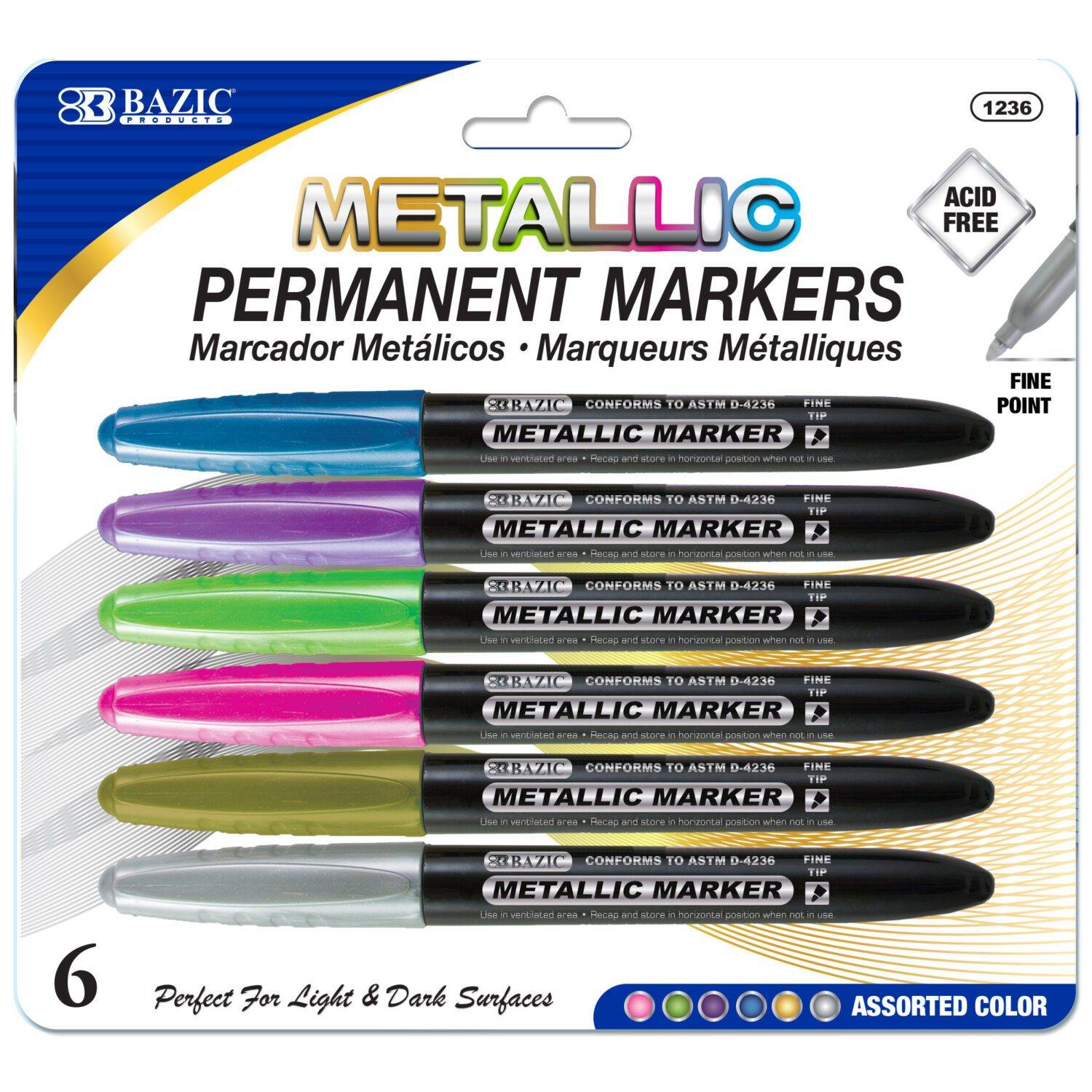 Bazic Metallic Markers Computer World St. Lucia Ltd.