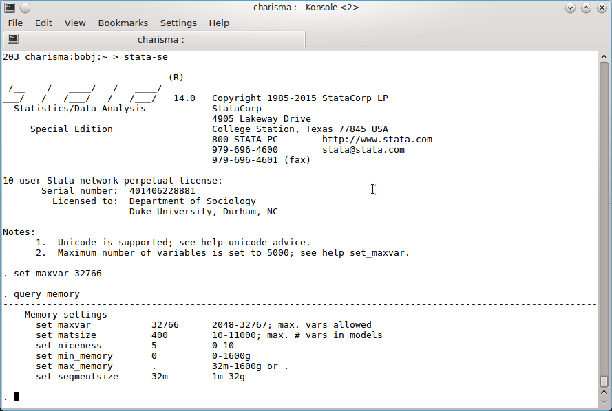 Stata for Linux